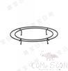 No. 18 Oval Wire Rack, Spray Painted Black, Mf, Outer Ring Length 402*Inner Ring Length 326mm