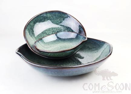 Mist Green 6" Shaped Bowl product image