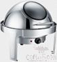 350mm Pan Round Stainless Steel Lidded Dining Chafing Dish (Partially Visible), 6L, 477*468*448mm