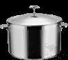 Triple Steel Roman Warm Stock Pot with Stainless Steel Lid, 201/430 Ss+ Aluminum+ 304 Ss, Φ320×h250mm