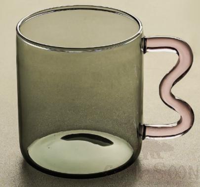 Colorful Glass  Mug 300ML