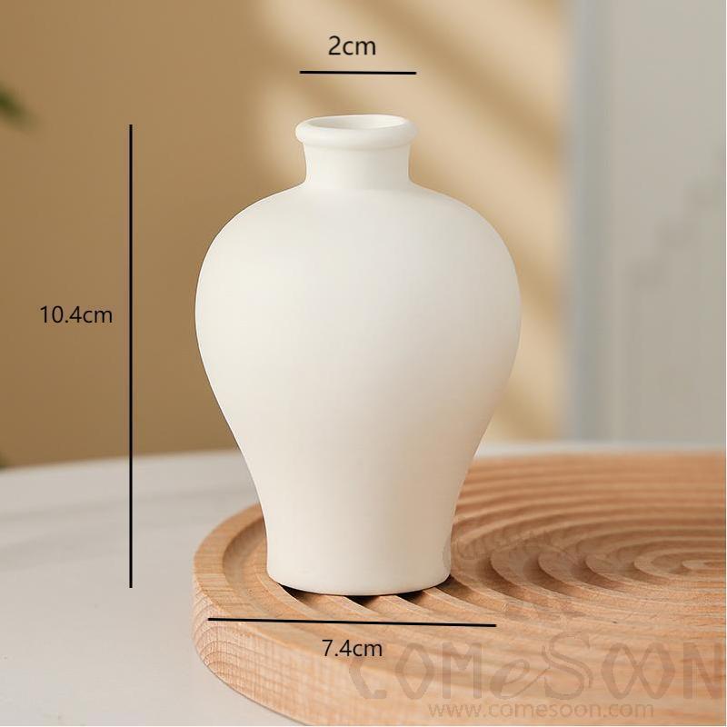 Vase, Ceramics, White, Φ7.4*H10.4cm