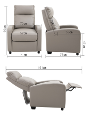 Multifunctional Massage Chair, Pu, L71*H99*W52cm