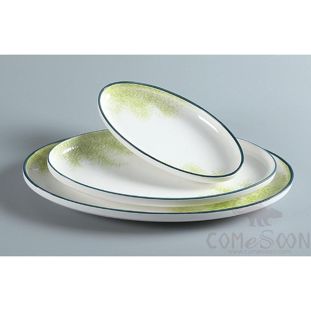 Wadding Series 10" Standing Edge Oval Plate
