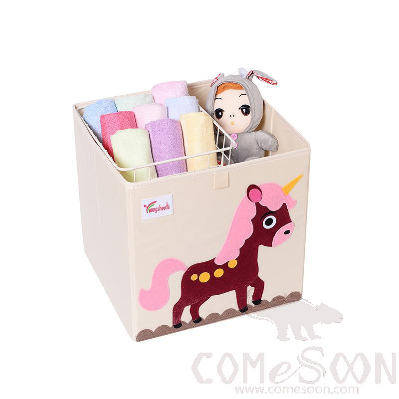 Linen Storage Basket-33*33*33cm, Waterproof Coating Canvas Linen+ Mdf Insert