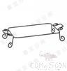 No. 1 Wire Stand with Ears (for Multiple Basins), Spray Painted Black, Mf, Length with Ears 660*Length Without Ears 520*Width 320mm product image