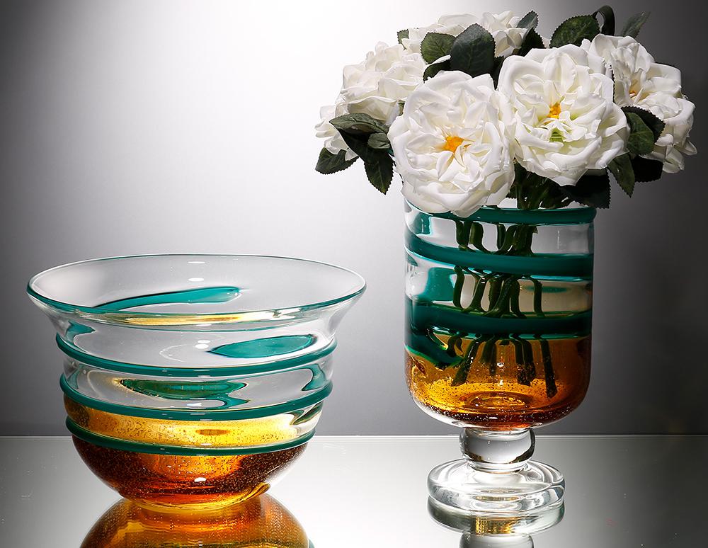 Glass Decorations/glass Vase L17 W17 H25cm