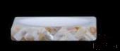 W1-White Bright Woven Flower Shell Double-Sided Soap Dish, Resin+ Shell, 122*82* 20 mm