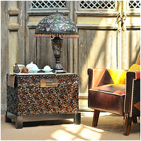 New Chinese Neo-Classical Personality Coffee Table Locker Side Auspicious Cloud Pattern Carved Storage Box