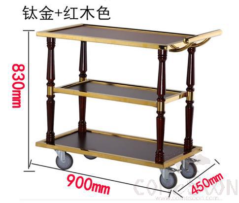 Dining Cart, Titanium / Ss201 / Medium Fiber Board., 90*45*83cm