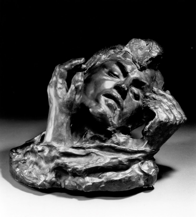 Displaying Auguste Rodin, ‘Head of Shade with Two Hands,’ modeled ca. 1910, Cast 2 of an unknown edition, Bronze, Alexis Rudier Foundry, Lent by the Iris & B. Gerald Cantor Foundation.jpg