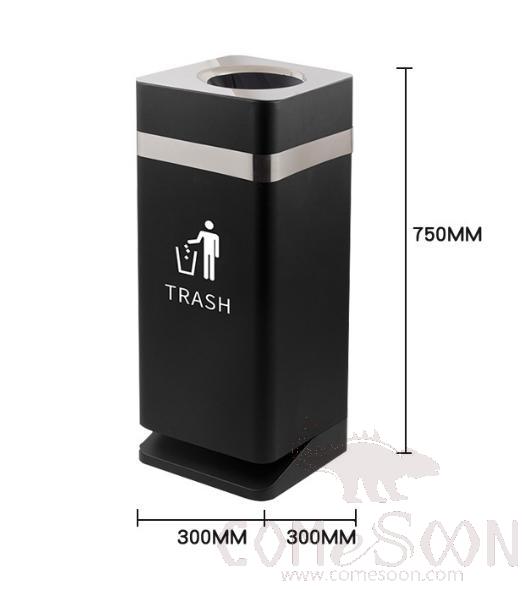 Direct Throw Trash Can, Iron Paint, 300*300*750mm, Dustbins