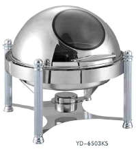 6503 Series-Round Chafng Dish W/glass Lid