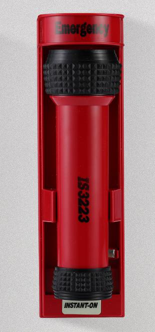 Electric Wall Mounted Emergency Torchlights-Red, Plastic, 50m