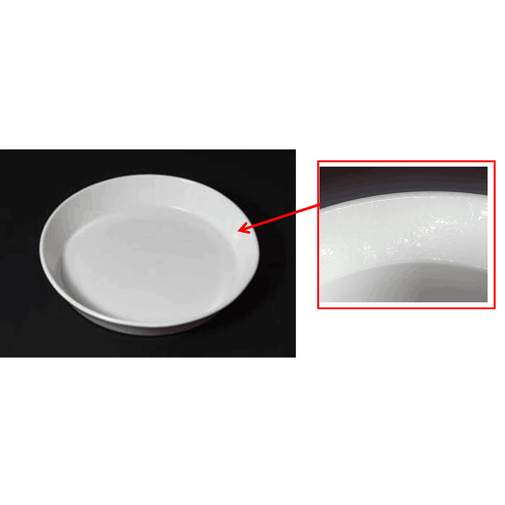 Custom Ceramic Plate, 175*30mm, Embossment, a product image