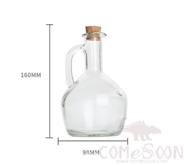 430ML Glass Bottle W/ Wooden Stopper