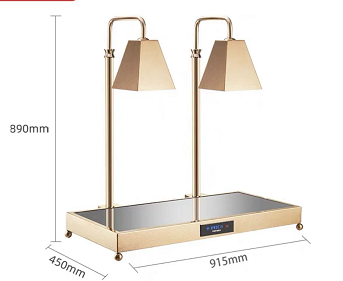 Double-Headed Heat Preservation Lamp, Rose Gold