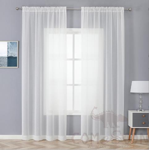 Simple White Window Screen, Polyester