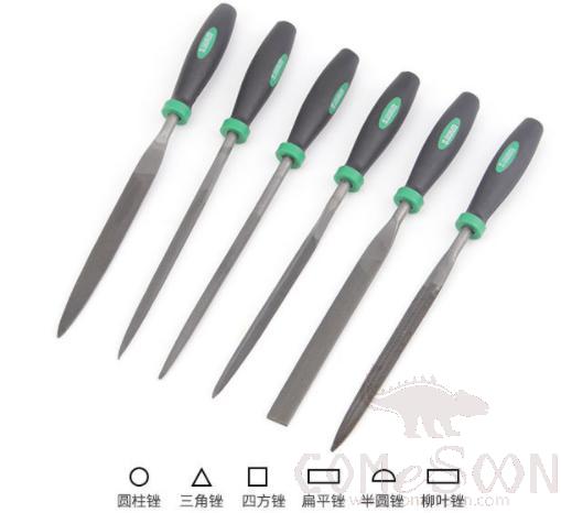 4*160mm Assorted Small Files 6-Piece Set, High Carbon Steel+ Plastic Handle