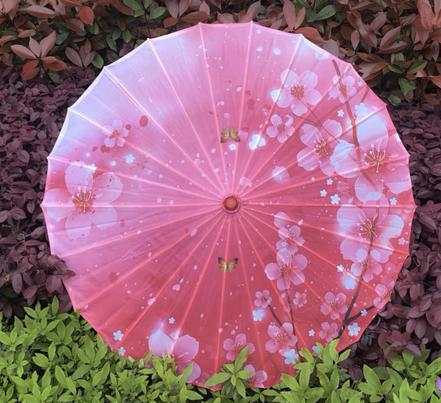 Oil Paper Umbrella, Silk Fabric, 82cm