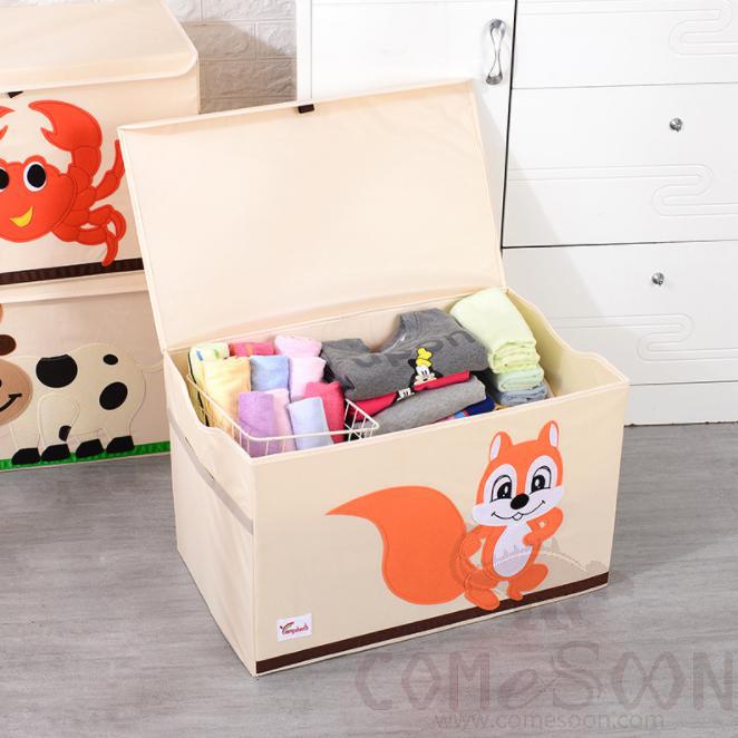 Linen Storage Basket-33*33*33cm, Waterproof Coating Canvas Linen+ Mdf Insert