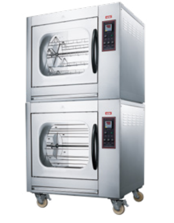 SUS 430 Electric Two-Layers Rotating the Rotisserie Chicken Oven, L990*W962*H1980mm, 36 Chickens
