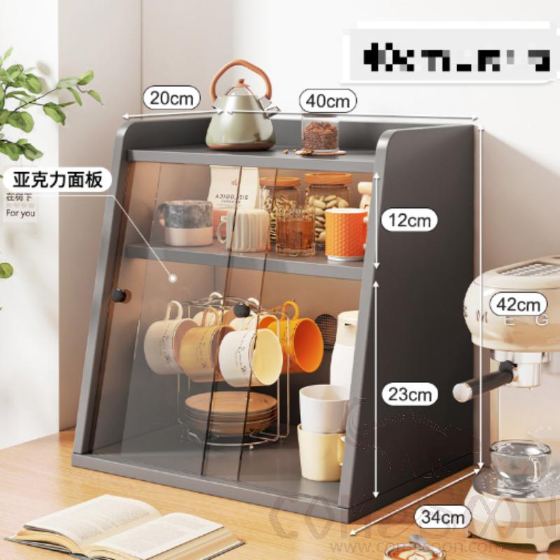 Coffee Mugs/mugs/teacups/wine Glasses/mugs Shelf Storage Cabinet, Acrylic+ Mdf, 40*34*42cm