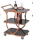 Wine Cart, Ss201+ Tempered Glass, L800 * W450 * H880mm