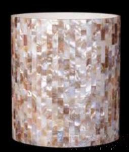 F2-Round Flower Shell Trash Can, Resin+ Shell, 202*202* 235mm