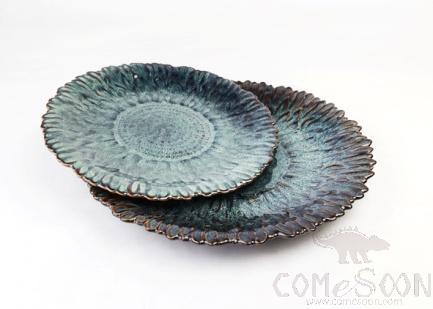 Mist Green 8.5" Sunflower Plate