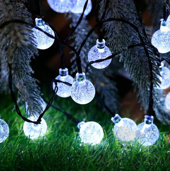 Foaming Waterproof Light String, White, 2.4cm