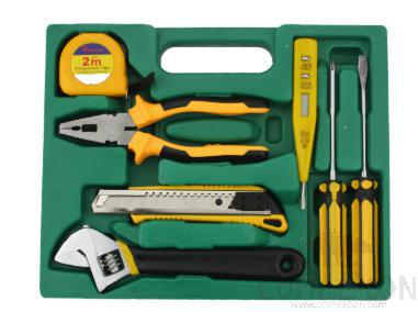 Hardware Tool Set 7  Pieces, Engineering Grade Plastic+ High Carbon Steel, L28*W23*H6.5cm