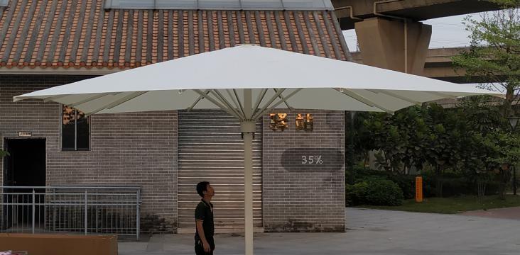 Outdoor umbrella, 4* 5 m, aluminum alloy baked white paint, 284 gpu coating