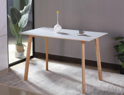 Table, Ash Wood+ Natural Solid Wood Leather Multilayer Board, 1400*800* 750 mm