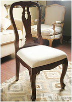 Hans Carved Cushioned Dining Chair