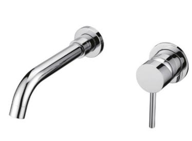 Hidden wall basin faucet-brass