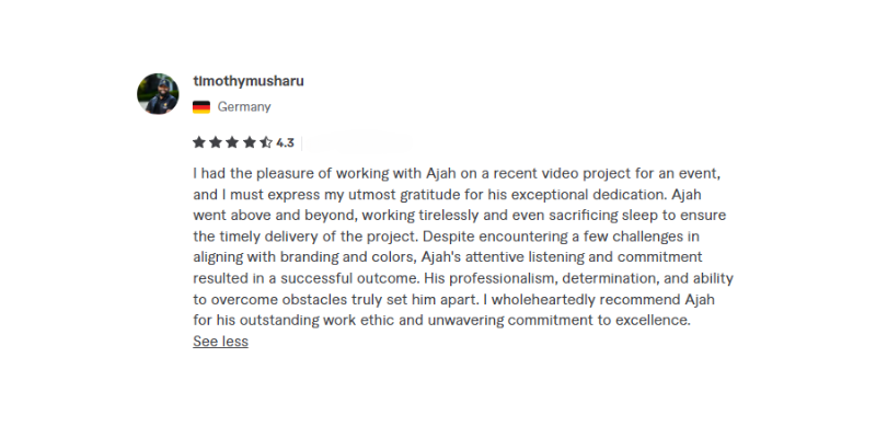 Visual Testimonial Frame