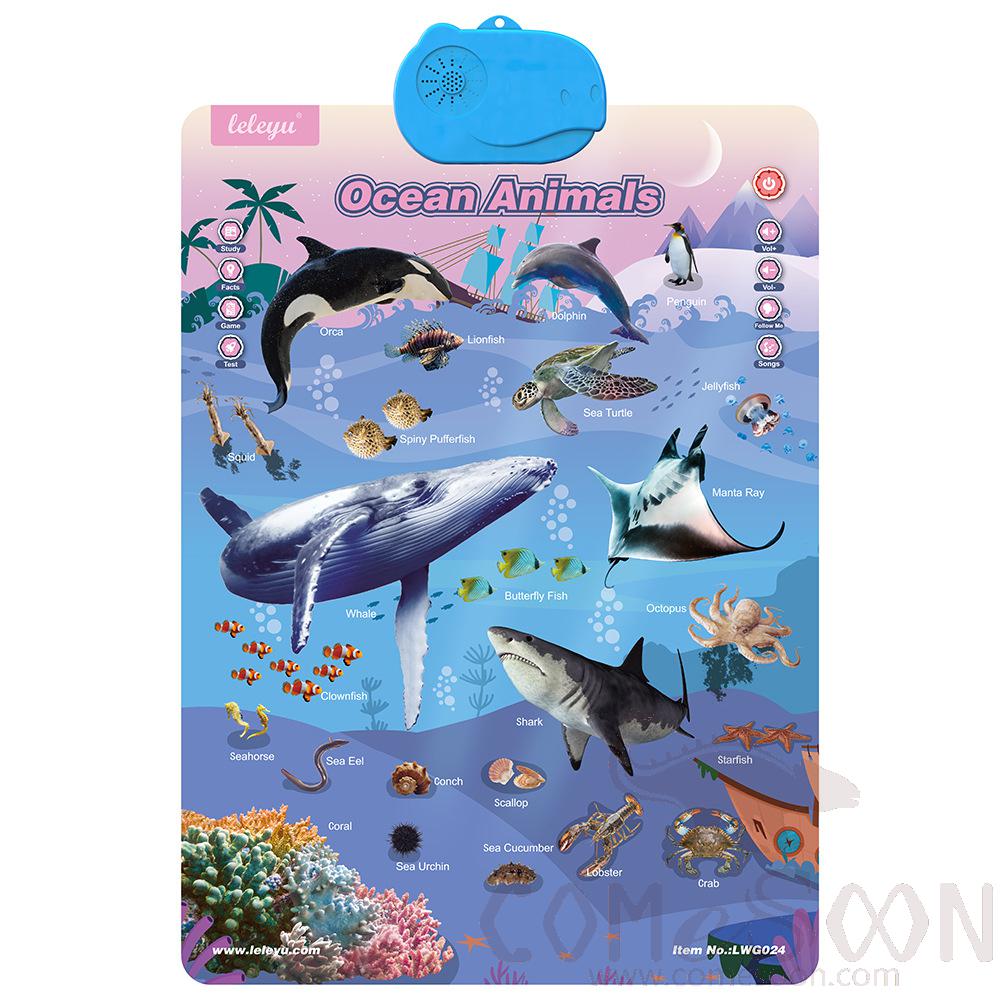 Logic English Big Scene Talking Poster - Ocean Animals, W42*H62.5 cm