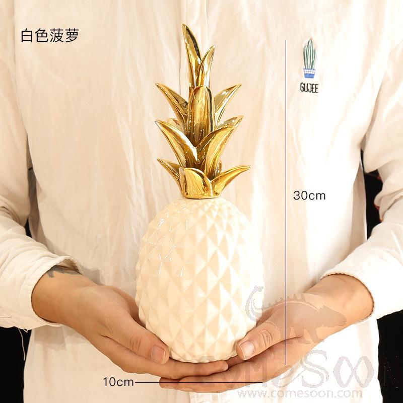 Pineapple Decoration, White, Φ10*H30cm