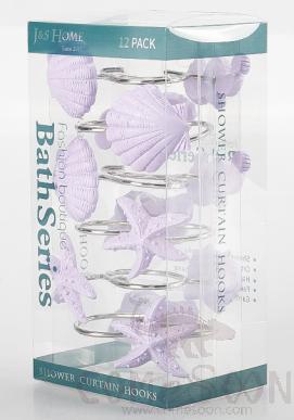 Resin Shower Curtain Hook (Light Purple) product image