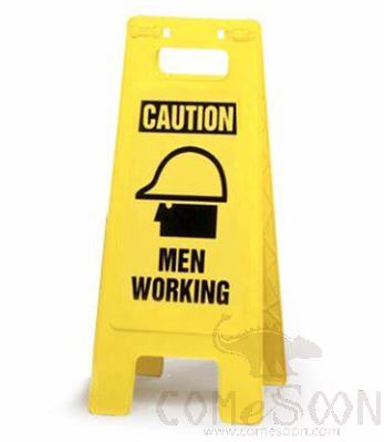 Stand Signage 24" Men  Working Caution