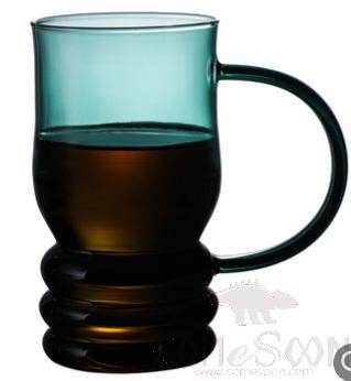 Glass Tea Mug Green 380ML product image