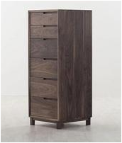 Vintage Black Walnut Ash Wood Solid Wood Chest of Drawers