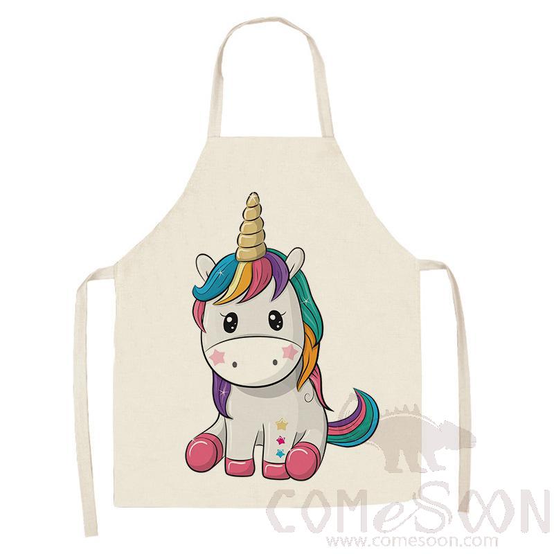 Unicorn Apron, Linen, 55*68cm