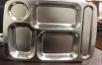 Large 5-Compartment Fast Food Plate, 304 Ss, Electrolytic, 35.5*26.5*2.3cm