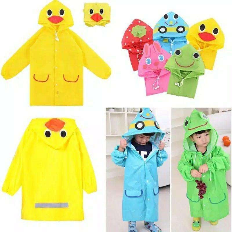 Jas hujan Anak Balita funny Raincoat Jubah Lengan EVA 2 3 4 5 Tahun