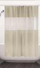 Stitched Shower Curtain-Beige, Peeva, 180* 200 cm