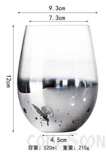 Glass Egg Cup Star Silver 520ML