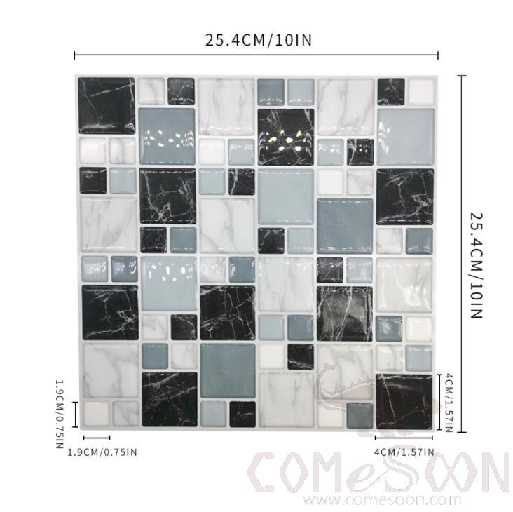 3d Epoxy Wall Sticker-25.4*25.4 cm