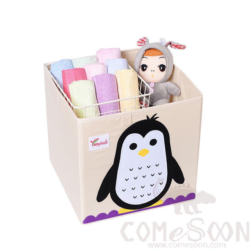 Linen Storage Basket-33*33*33cm, Waterproof Coating Canvas Linen+ Mdf Insert